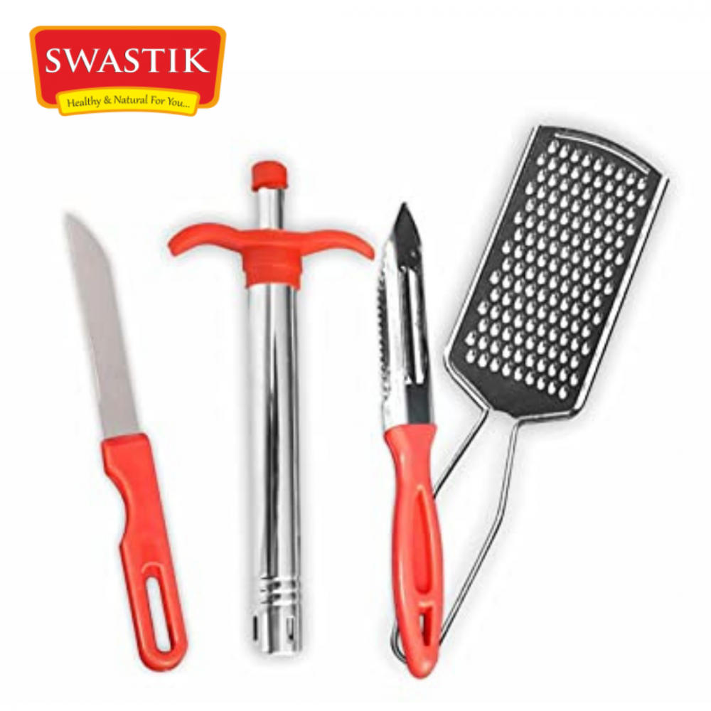 4IN1 COMBO (KNIFE, GAS LIGHTER, PEELER, GRATER) Shree Swastik Food