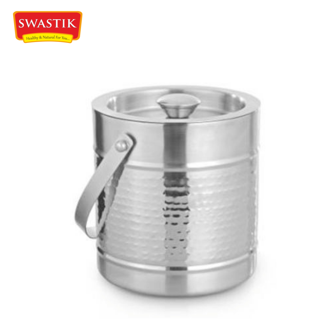 ICE BUCKET WITH LID HAMMERED Shree Swastik Food Products