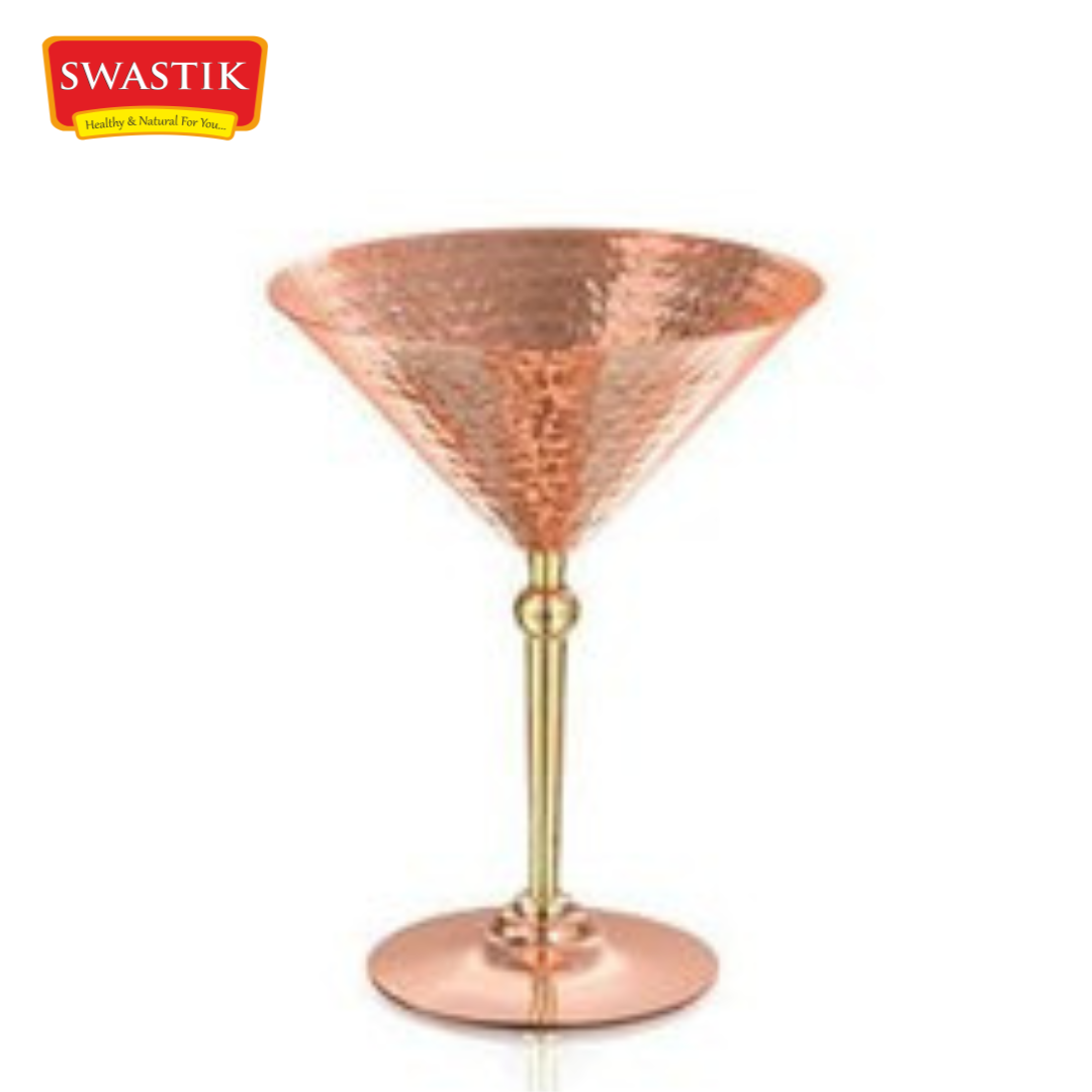 COPPER MARTINI GLASS BRASS STAND Shree Swastik Food Products